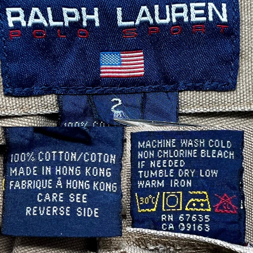 Vtg 90s Ralph Lauren Polo Sport Mom Shorts sz 2 Khaki - Picture 4 of 6